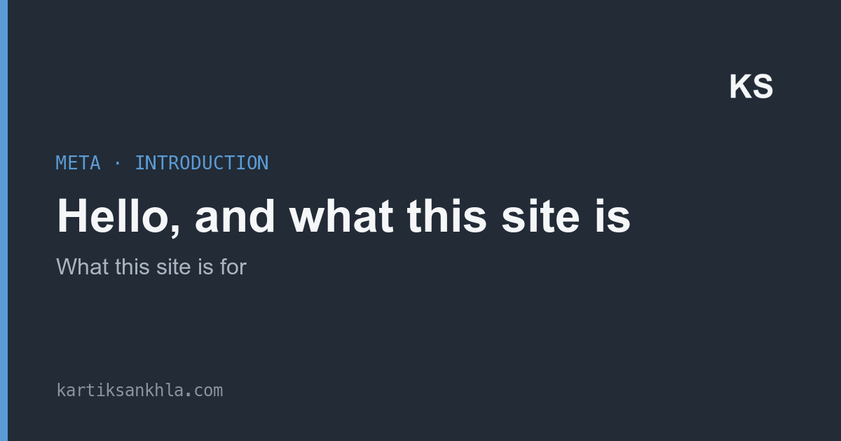Hello, and what this site is